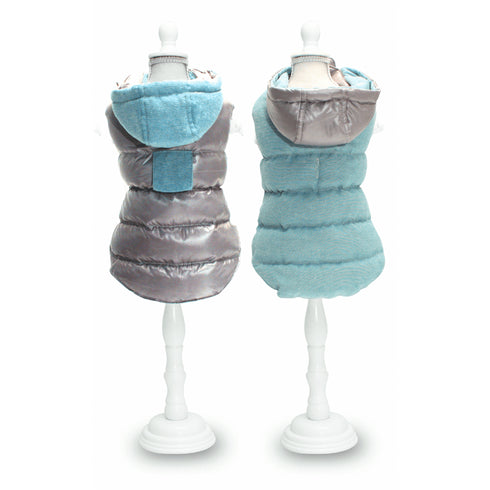 Jacheta cu doua fete pentru caini Croci Gri 25cm C7274105